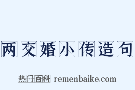 两交婚小传造句是什么意思的图片